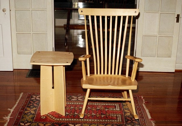 The Hollywood Set: Rocking Chair and Side Table by Michael Elkan