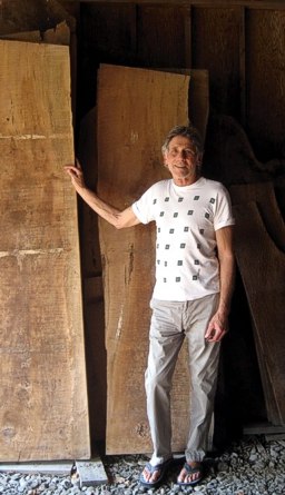Michael Elkan with the makings of some beautiful wooden furniture -- click for more furniture